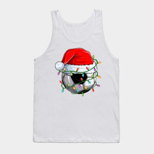 Soccer Santa Hat Snowman Christmas Lights Funny Xmas Squad Tank Top